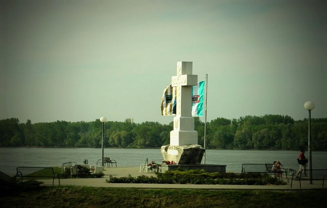 The Cross at the confluence of the Vuka River and the Danube